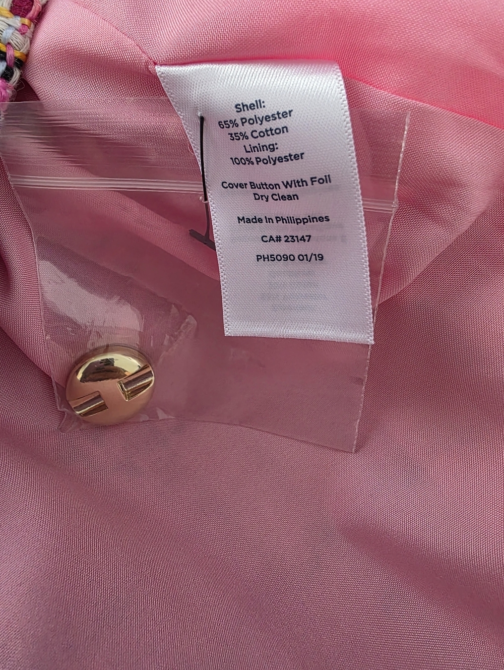Talbots Pink Multi Ribbon Tweed Shift Dress Size 10 NWT - Picture 11 of 12